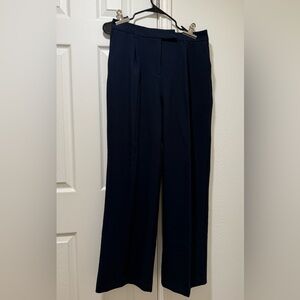 Navy Blue Wide-Leg Trouser